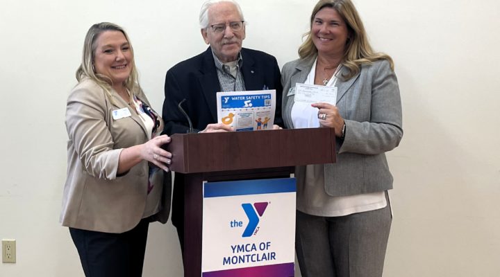 Pictured left to right: Anna Smith, Aquatics Director, YMCA of Montclair, Stuart Keil, of the Rotary Club of Montclair, and Tammy Como, Executive Director of Aquatics and Risk Management, YMCA of Montclair 